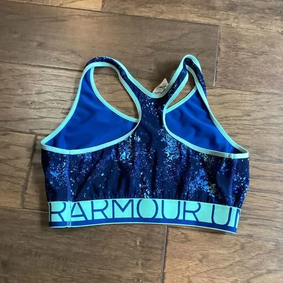 Under Armour Blue and Black Sports Bra - Picture 2 of 3